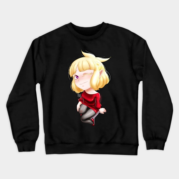 OC Chibi Moé in red Crewneck Sweatshirt by TheBarto84